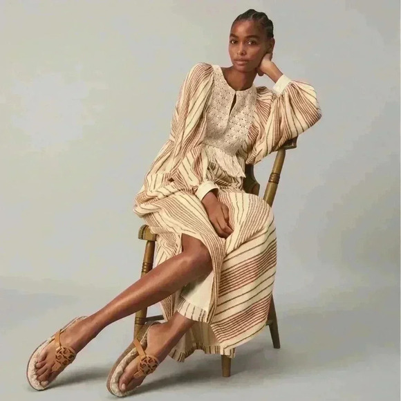 Tory Burch Miller Cloud Shearling Sandals, Caramel, size 7 - Picture 5 of 5